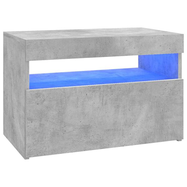 vidaXL telerialus LED-tuledega, betoonhall, 60 x 35 x 40 cm
