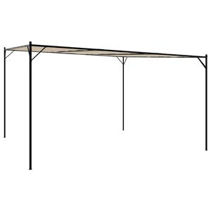 vidaXL varikatus, beež, 4x4 m 180 g/m&sup2;, kangas ja teras