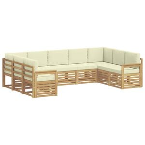 vidaXL V&auml;li diivanikomplekt 7 pcs Valge ja kreemjas