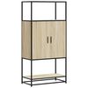vidaXL Highboard Sonoma tamm 68x35x139 cm Engineered Wood and Metal
