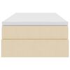 vidaXL Voodi hoiukohaga ja madratsiga cream 90 x 190 cm Pol&uuml;ester