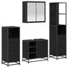 vidaXL Vannitoa m&ouml;&ouml;bleset 4 tk Must tamm 65 x 33 x 60 cm Tehispuit