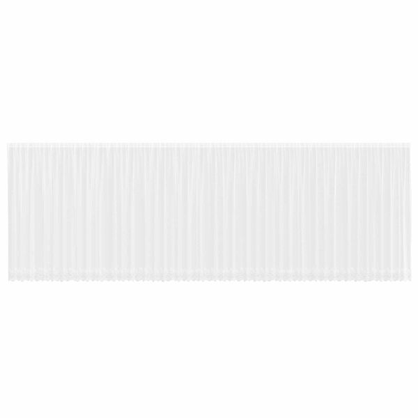 vidaXL Lina Kardin kardinatega Lilled Valge 240 x 1200 cm Pol&uuml;ester