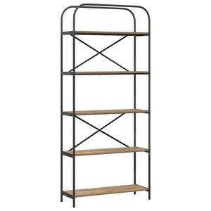 vidaXL Raamatukapp K&auml;sit&ouml;&ouml;puu 80 x 30 x 183 cm Tehispuit