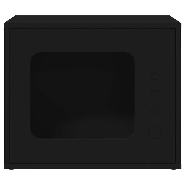 vidaXL Kassi Maja Must 51 x 30 x 42 cm Tehispuit