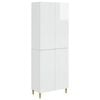 vidaXL Kapi Komplekt 2 pcs K&otilde;rgl&auml;ikega valge 66 x 34,5 x 90 cm