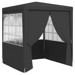 vidaXL professionaalne peotelk k&uuml;lgseintega, 2x2 m, antratsiit 90 g/m&sup2;