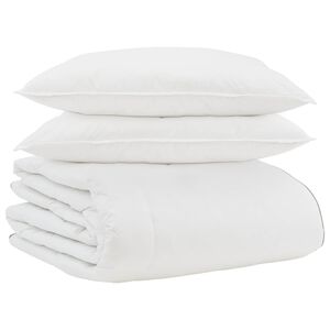 vidaXL Talve tek padjaga 3 pcs Valge Down Feather