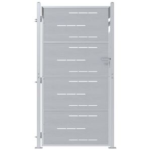 vidaXL Aia aed lukuga Hõbedane 96 x 180 cm Roostevaba teras