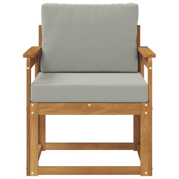 vidaXL &Otilde;uesohva Tugev akaatsiapuit ja pol&uuml;ester Naturaalne ja helehall