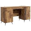 vidaXL Laud riiuliga uksega Vana puit 142,5 x 50 x 75 cm Tehispuit