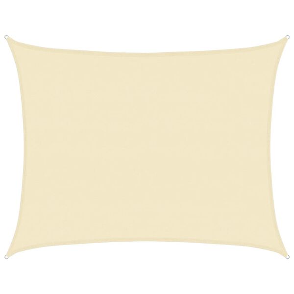 vidaXL päikesepuri 160 g/m² kreemjas 6 x 7 m HDPE