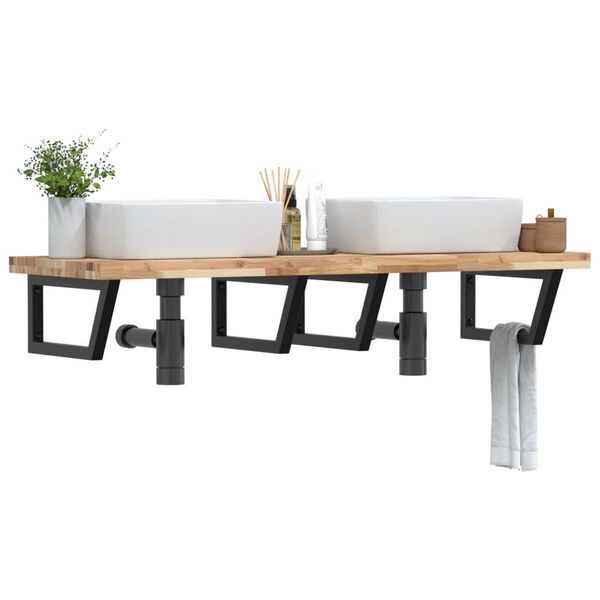 vidaXL seinale kinnitatav valamuriiul, teras ja akaatsiapuit