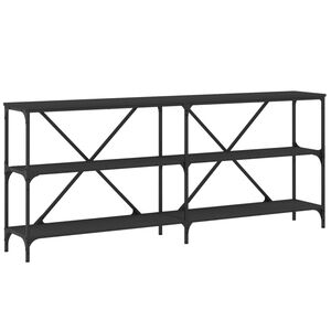 vidaXL konsoollaud, must, 180 x 30 x 75 cm, tehispuit ja raud