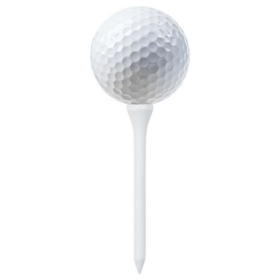vidaXL golfi avalöögitikud 1000 tk, valge, 70 mm, bambus