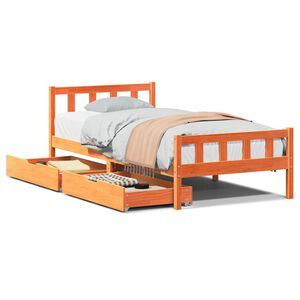 vidaXL voodiraam ilma madratsita, vahapruun, 75 x 190 cm, m&auml;nnipuit