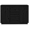vidaXL puhvetkapp, must, 111x34x75 cm, täismännipuit