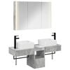 vidaXL Vannitoa kapikomplekt 4 pcs Betoonhall 103,5 x 15,5 x 70 cm