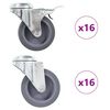 vidaXL poldiaukudega p&ouml;&ouml;ratavad m&ouml;&ouml;blirattad 32 tk, 75 mm
