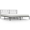 vidaXL metallist voodiraam peatsiga, must, 180 x 200 cm