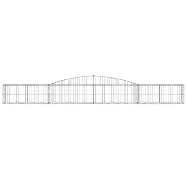 vidaXL kaarekujulised gabioonkorvid 8 tk, 400x30x40/60 cm, raud
