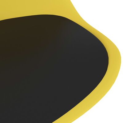 vidaXL 5-osaline söögitoakomplekt, kollane ja must