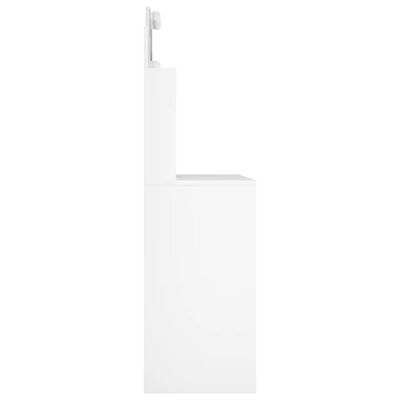 vidaXL tualettlaud LEDiga, valge, 96 x 40 x 142 cm