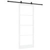 vidaXL Libisev uks ORKDAL Valge 93 x 232 cm Soe m&auml;nnipuit ja klaas