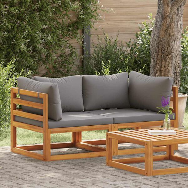 vidaXL sektsioonilised nurgadiivanid 2 tk, patjadega, tumehall