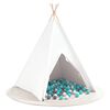 vidaXL Teepee telk Valge 120 x 120 x 150 cm Kangas ja Plastik