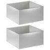 vidaXL Aia istutuspot 2 tk H&otilde;bedane 80 x 80 x 40 cm Tsingitud teras