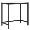 vidaXL laud Valge 80 x 50 x 77 cm T&ouml;&ouml;deldud puit ja teras