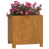 vidaXL jalgadega taimekastid, 2 tk, rooste, 40x40x40 cm, Corten teras