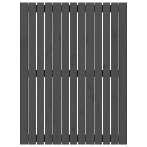 vidaXL seinale kinnitatav voodipeats, hall, 82,5x3x110 cm, männipuit