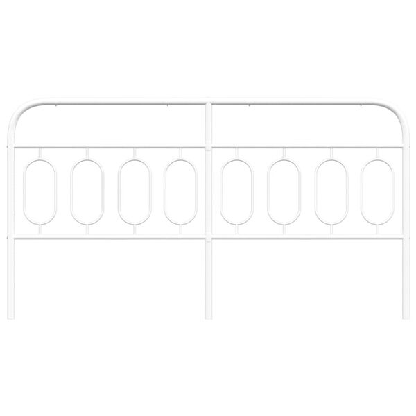 vidaXL metallist vahetatav voodipeats, valge, 193 cm