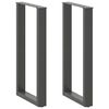 vidaXL baarilaua jalad U-kujulised 2 tk, antratsiithall, 50 x (90-91) cm, teras