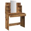 vidaXL Peegliga tualettlaud Old Wood 96x39x142 cm