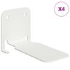 vidaXL Ujuv riiul riiuliga ladustamisega 4 pcs Valge 6 x 10,8 x 6,6 cm