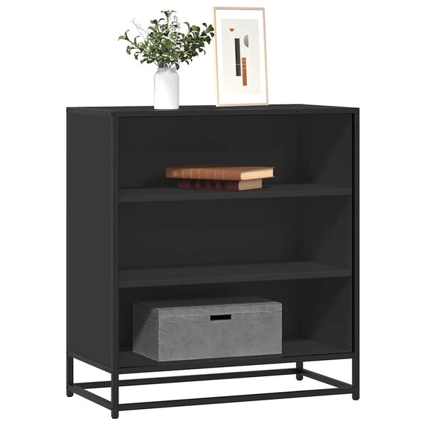 vidaXL puhvetkapp, must, 68x35x76 cm, tehispuit ja metall