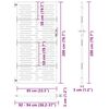 vidaXL Aia aed lukuga Must 85 x 200 cm Pulberv&auml;rvitud Teras