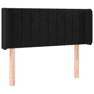 vidaXL voodipeats servadega, must, 83x16x78/88 cm, samet