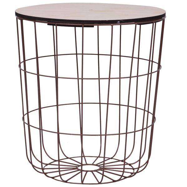 vidaXL kohvilaud, vaskne, Ø 39,5 cm, MDF