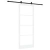 vidaXL Libisev uks ORKDAL Valge 93 x 232 cm Soe m&auml;nnipuit ja klaas