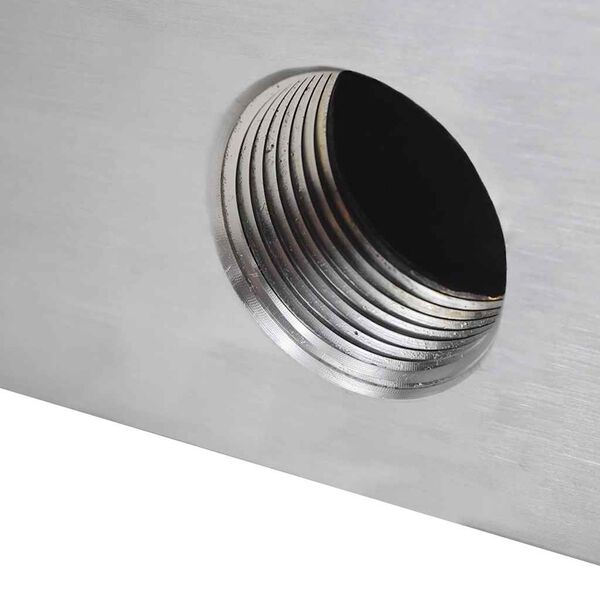 Ristk&uuml;likukujuline basseini purskkaev roostevaba terasest 45 cm