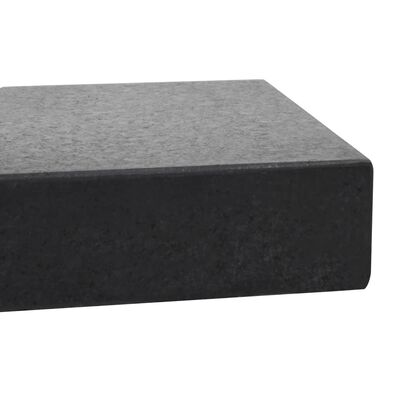 vidaXL päevavarju alus, graniidist, 25 kg, ristkülikukujuline, must