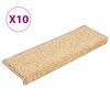 vidaXL trepimatid 10 tk 65 x 21 x 4 cm kreemjad ristkülikukujulised servad