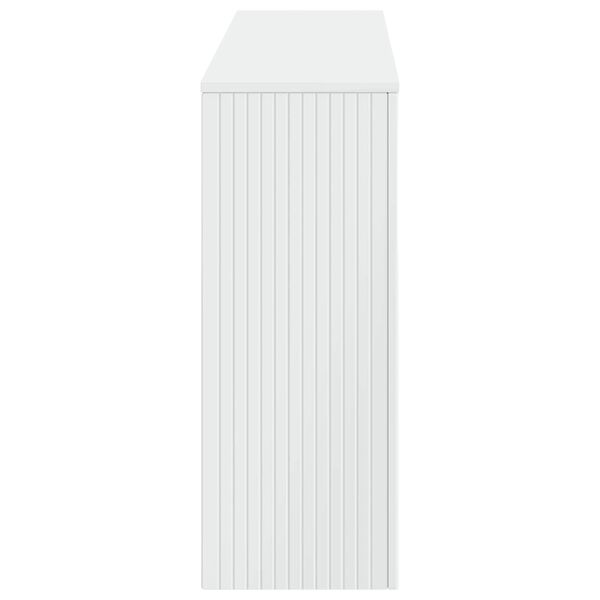 vidaXL Konsoollaud K&otilde;rgl&auml;ikega Valge 155 x 29 x 74 cm T&ouml;&ouml;deldud puit