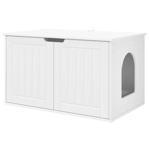 vidaXL Kassi Maja Valge 85 x 55 x 50,5 cm Tehispuit