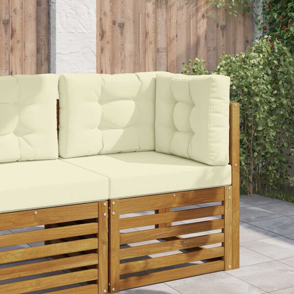 vidaXL V&auml;lim&ouml;&ouml;blitugi patja 3 pcs cream Pol&uuml;ester