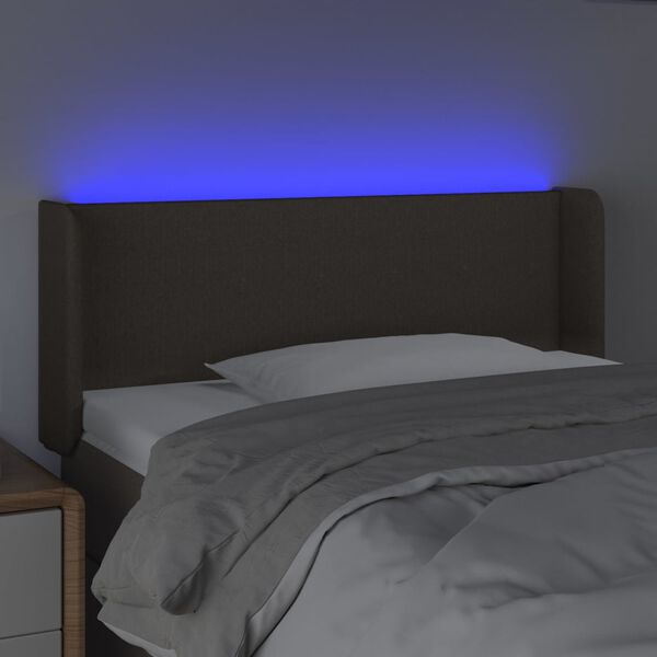 vidaXL LED-voodipeats, pruunikashall, 83x16x78/88 cm, kangas